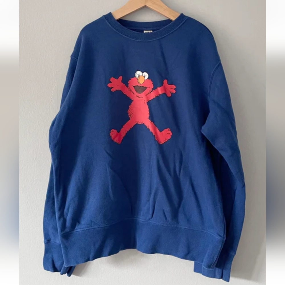 Uniqlo Kaws x Sesame Street Sweatshirt Crewneck 11-12Y Elmo